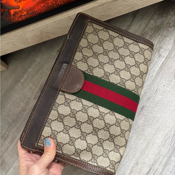 AUTHENTIC GUCCI Crossbody bag purse vintage gg tote clutch gg vintage handbag - Picture 8 of 13